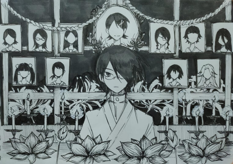 Itoshiki Nozomu and his students.