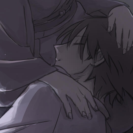 Itoshiki Nozomu resting on someone's lap