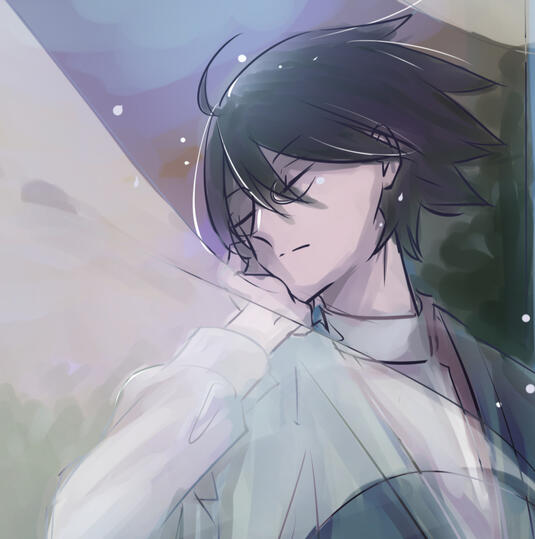 Itoshiki Nozomu under the moonlight.